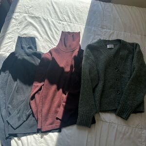 SWEATER TRIO- Includes 100% Wool